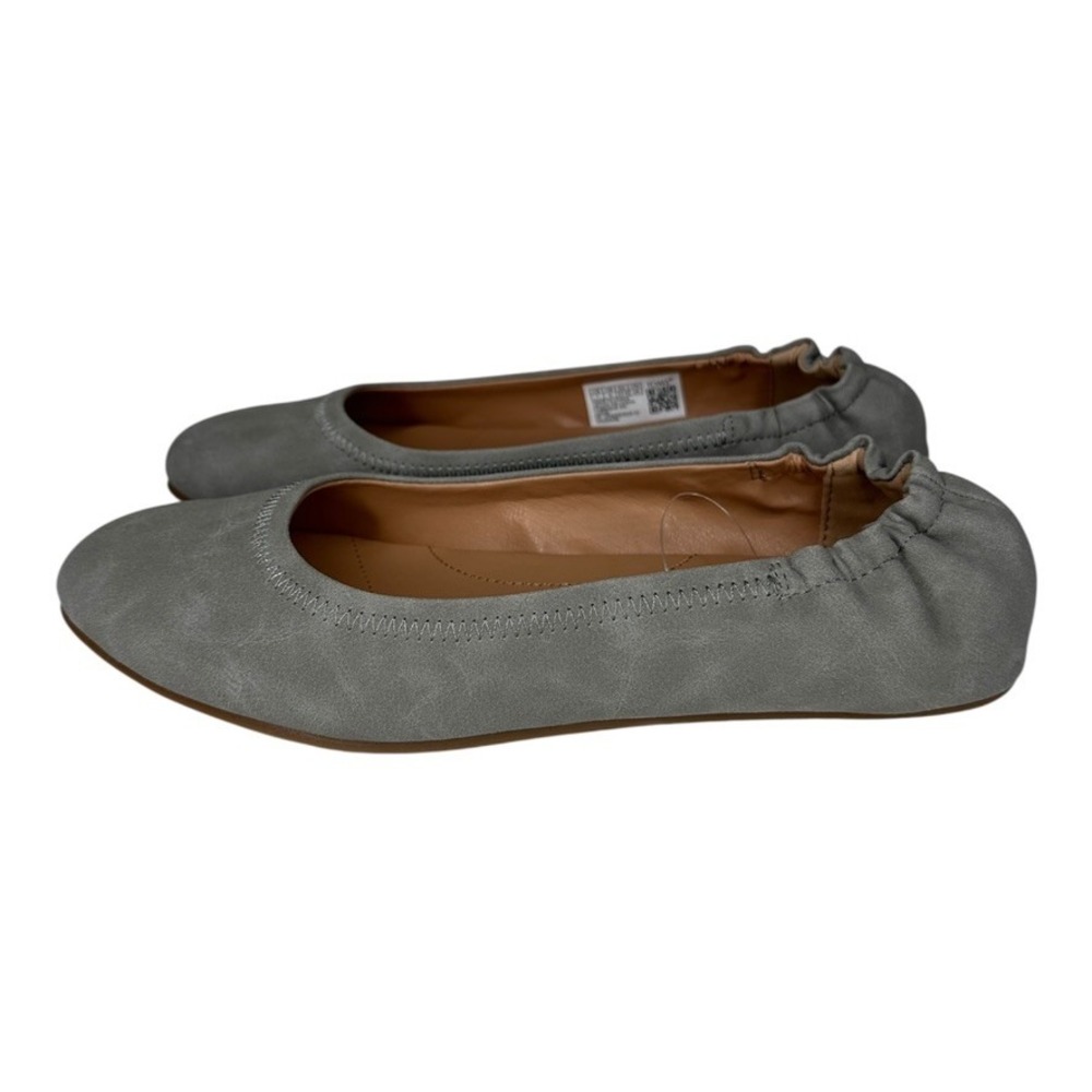 NEW TOMS Judith Women's Slip On Ballet Flats Grey Suede PU Size 7 10020436